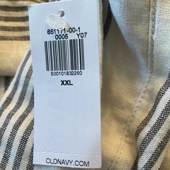 NWT Old Navy, high waisted linen blend cropped wide leg pants.  XXL - Picture 5 of 5